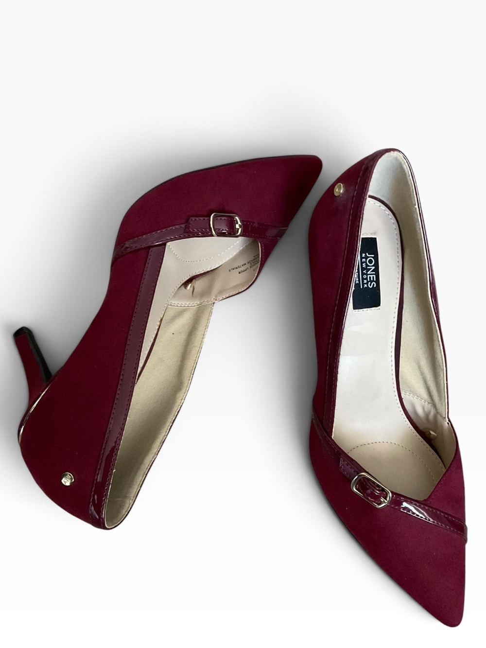 Jones New York Burgundy Pointed-Toe Heels Size 9
